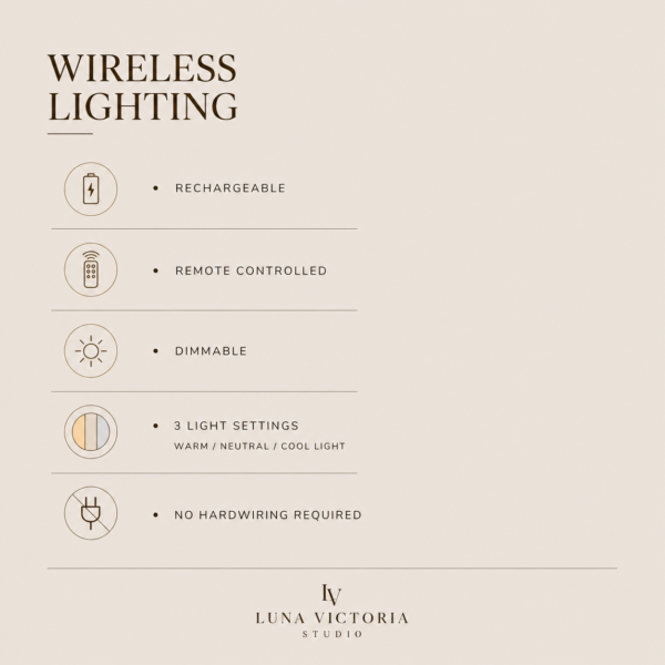 Wireless Organic Shaped LED Wall Sconce | 'Moss'
