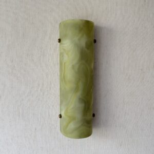 Wireless resin wall sconce inspired by green onyx stone