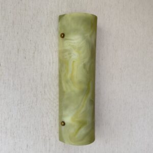 Wireless resin wall sconce inspired by green onyx stone