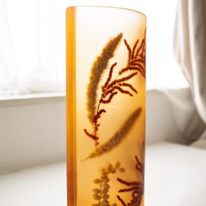 Amber Resin Vessel I - Handmade Botanical Vase - Image 5