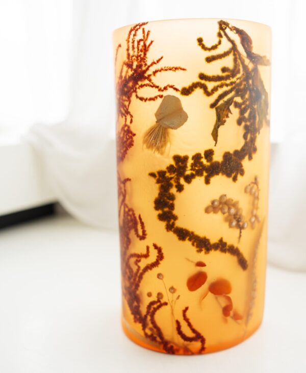 Amber Resin Vessel II - Handmade Botanical Vase