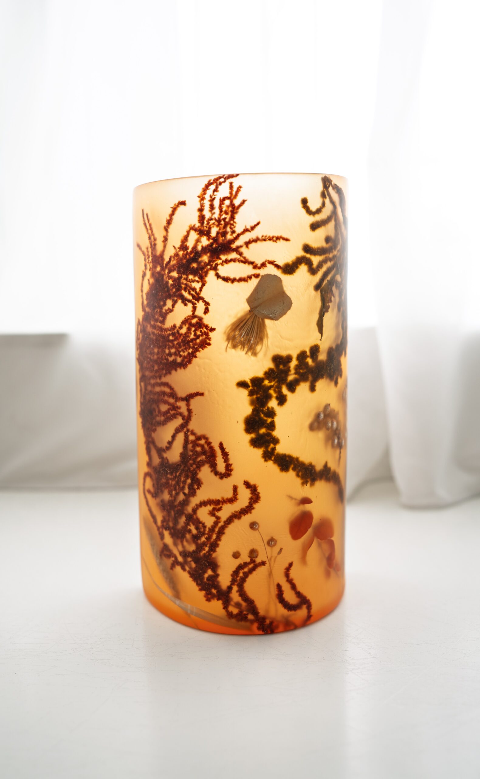 Amber Resin Vessel II - Handmade Botanical Vase - Image 2