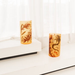 Amber Resin Vessel II - Handmade Botanical Vase - Image 3